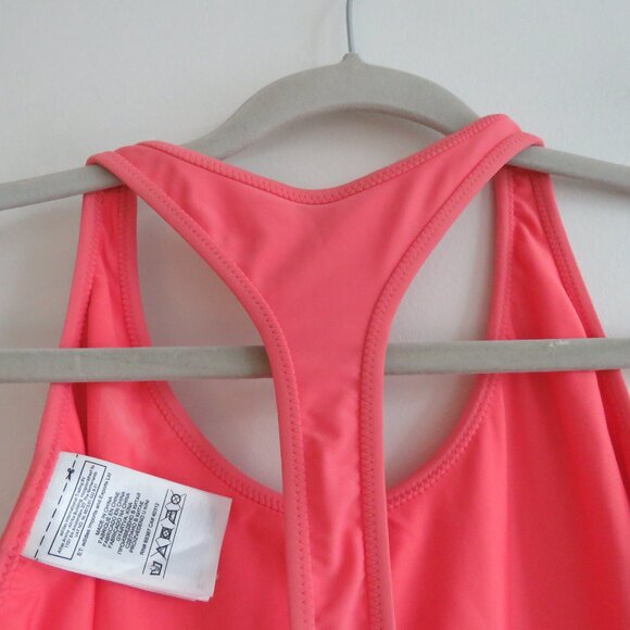 ADIDAS X STELLA MCCARTNEY Coral Pink One Piece Ruffle Swimsuit - Size L - Picture 13 of 14